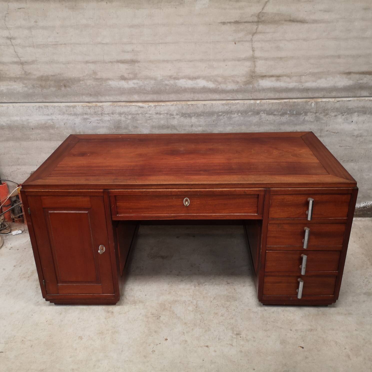 Modernist mahogany desk from cuba dominique art deco 1940