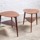 2 tables d'appoint Holger Georg Jensen en teck, Kubus, années 1960, Danemark
