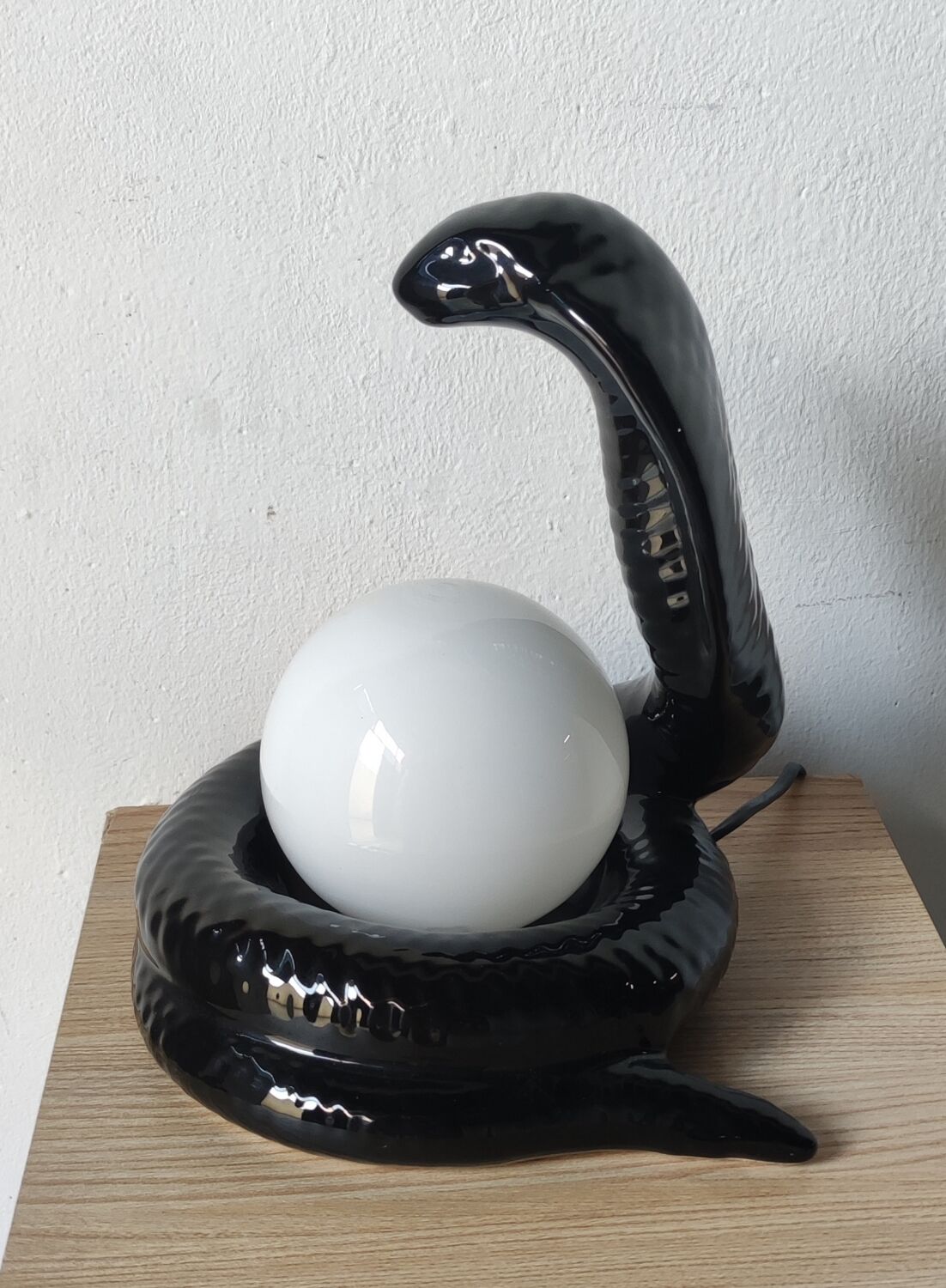 Lamp year 80 snake ceramic cobra