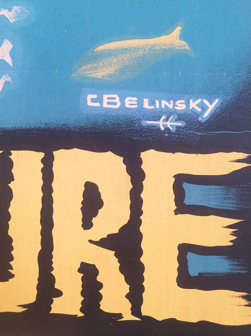 Original French poster the strange creature of the black lake, by constantin belinsky