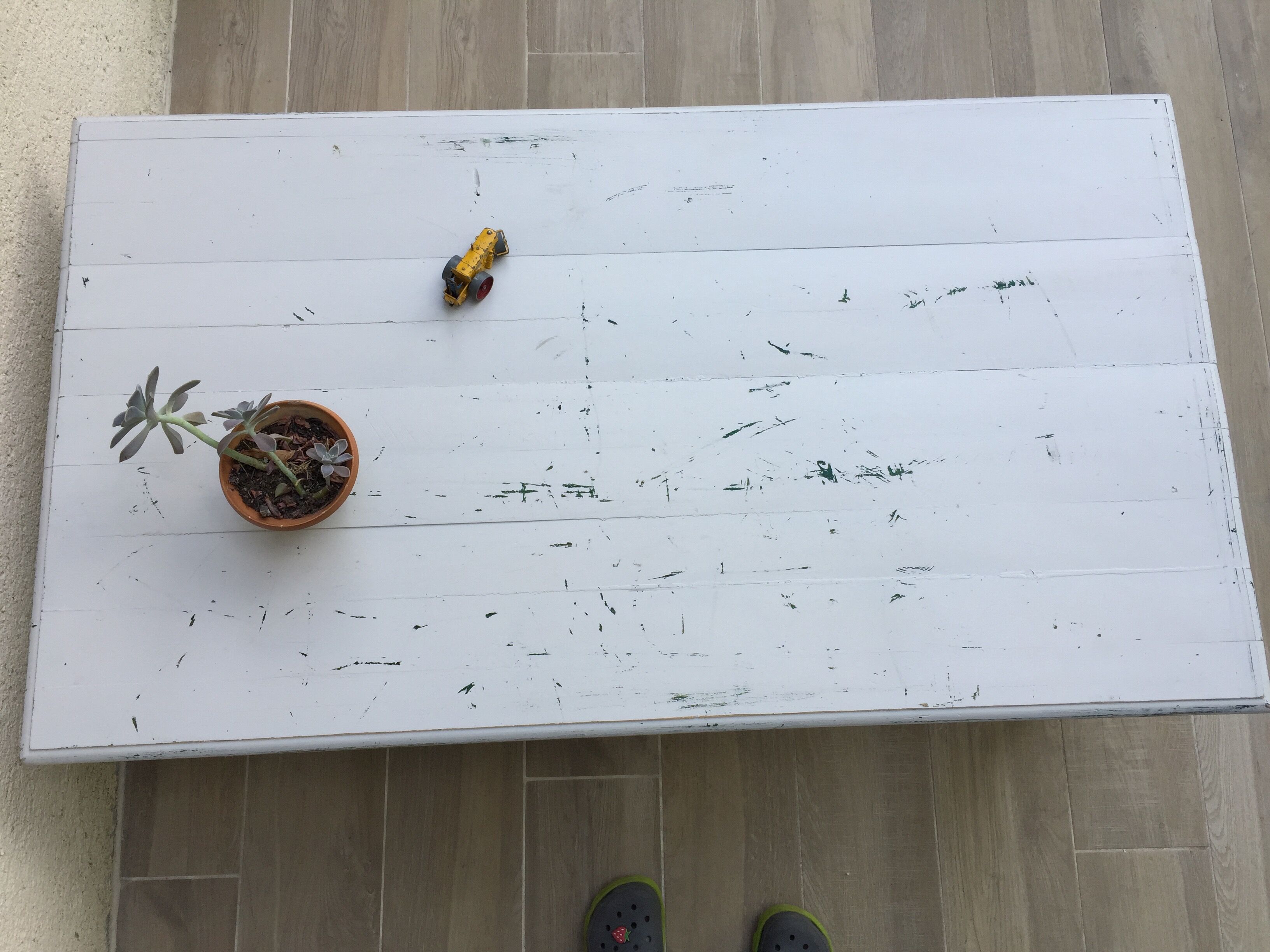 Table basse de ferme vintage