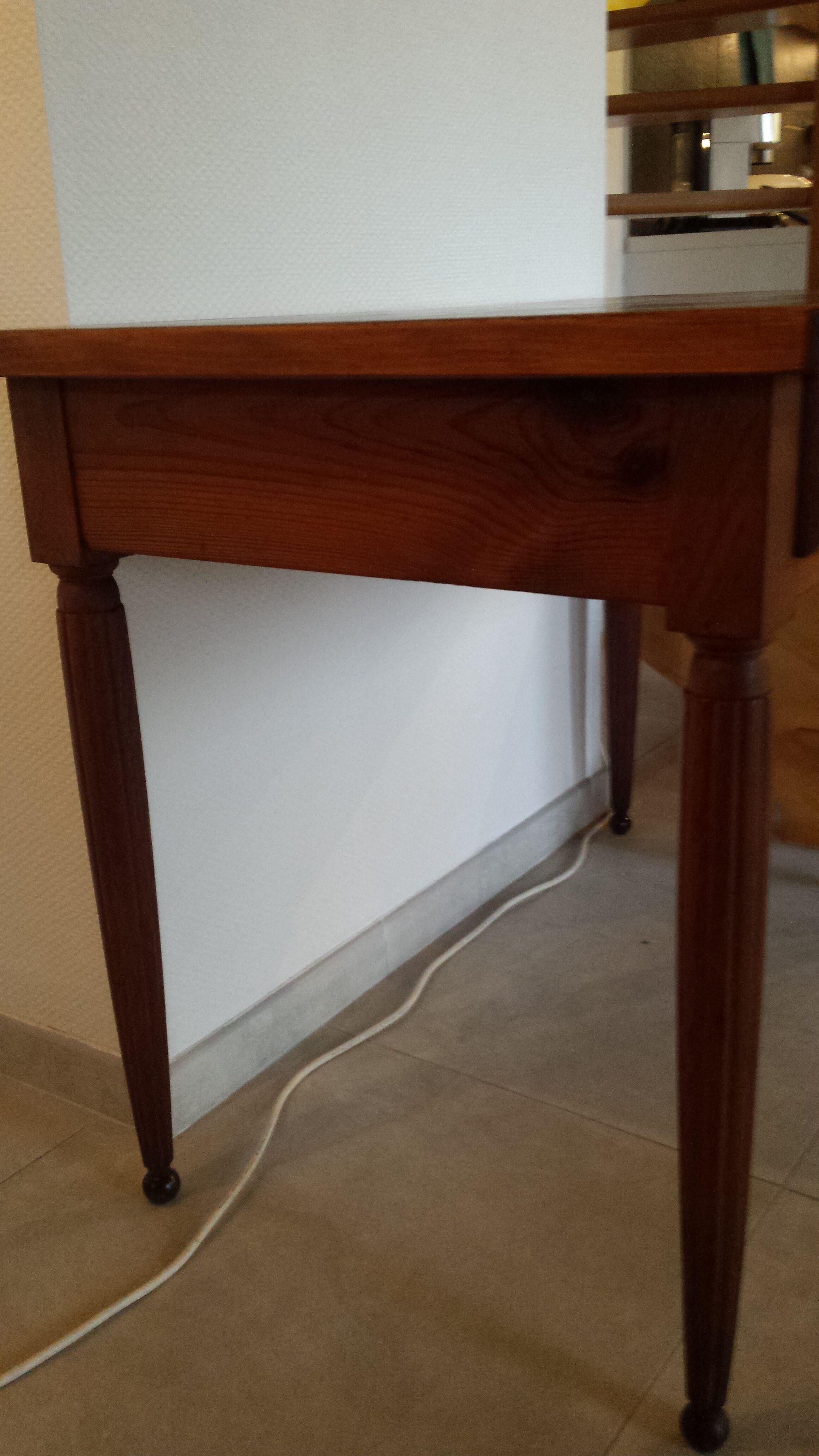 Executive office, black leather top