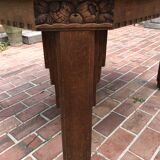 Art deco table with carved details