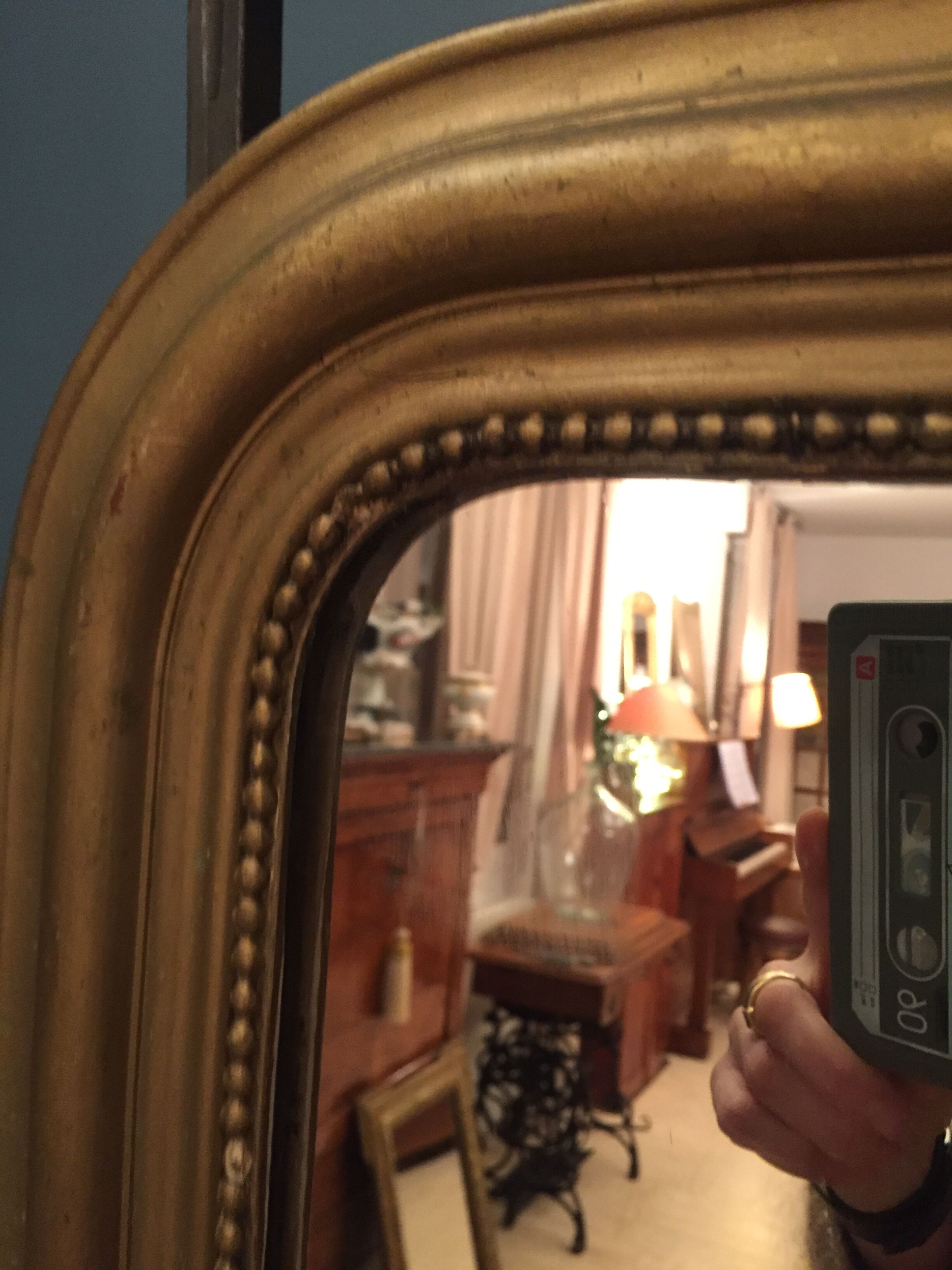 Miroir Louis Philippe bois doré XIXeme