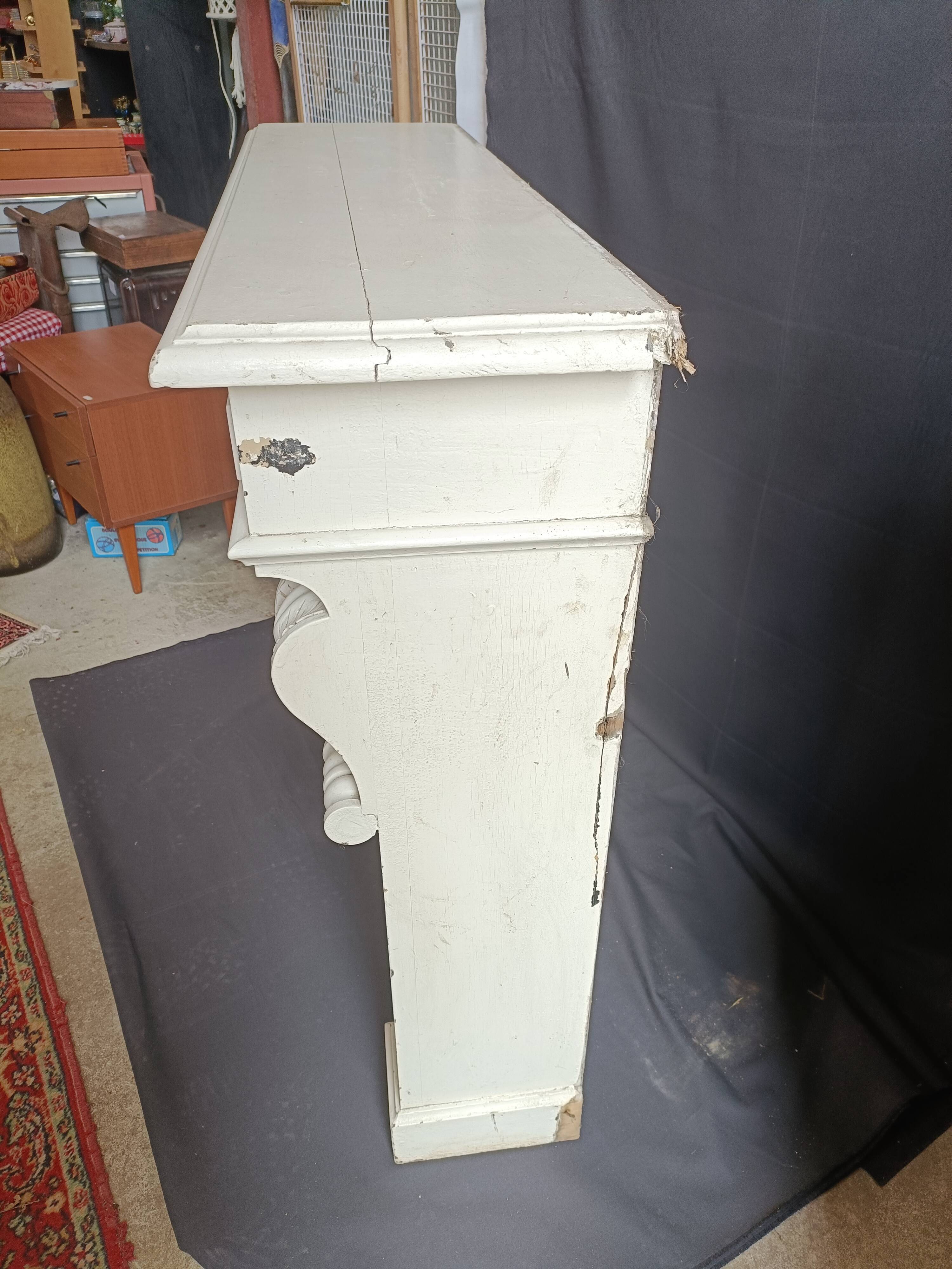 Dressing fireplace white wood