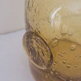 Blown bubble glass pitcher
