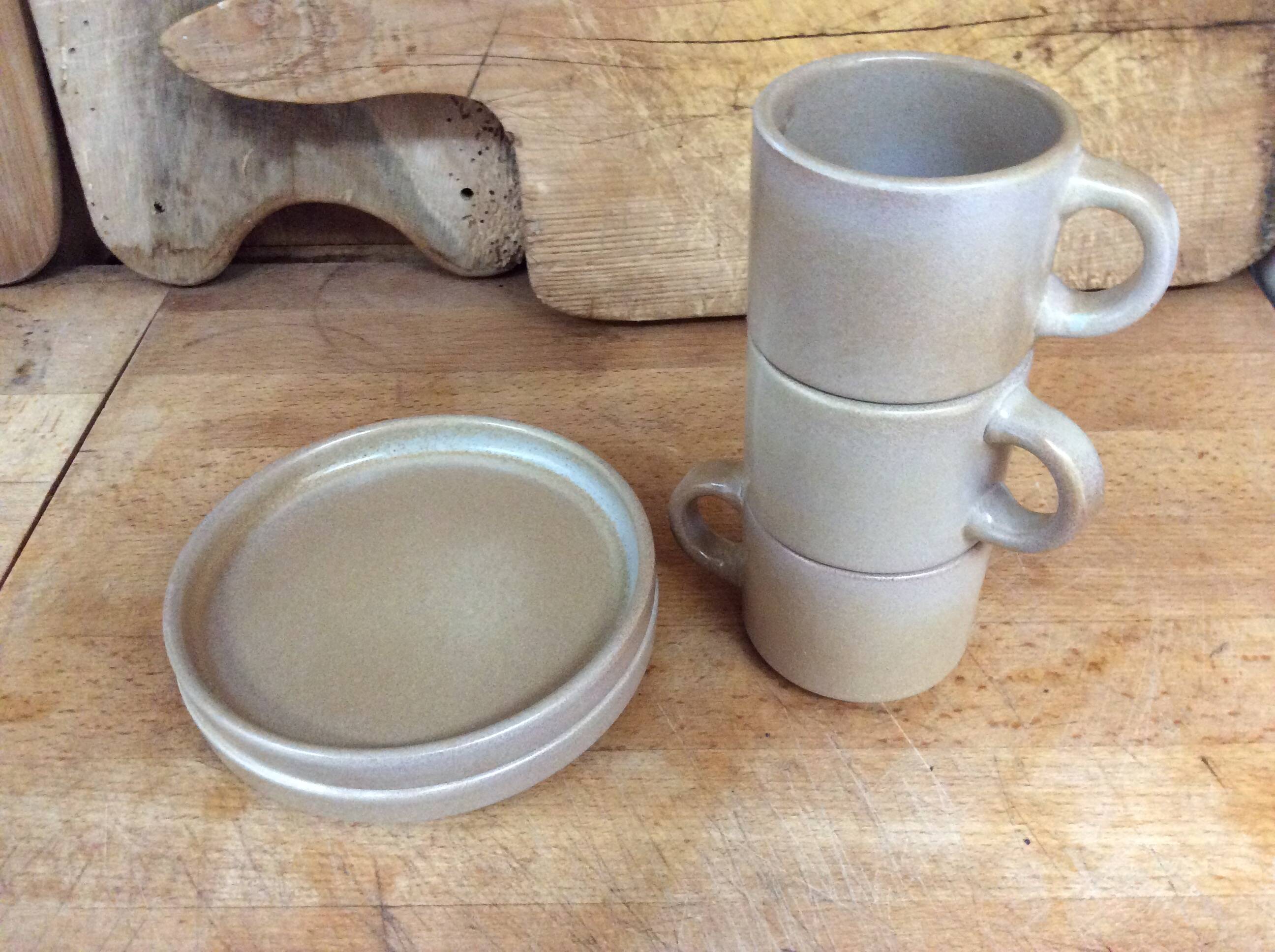 Stoneware coffee cups
