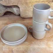Stoneware coffee cups