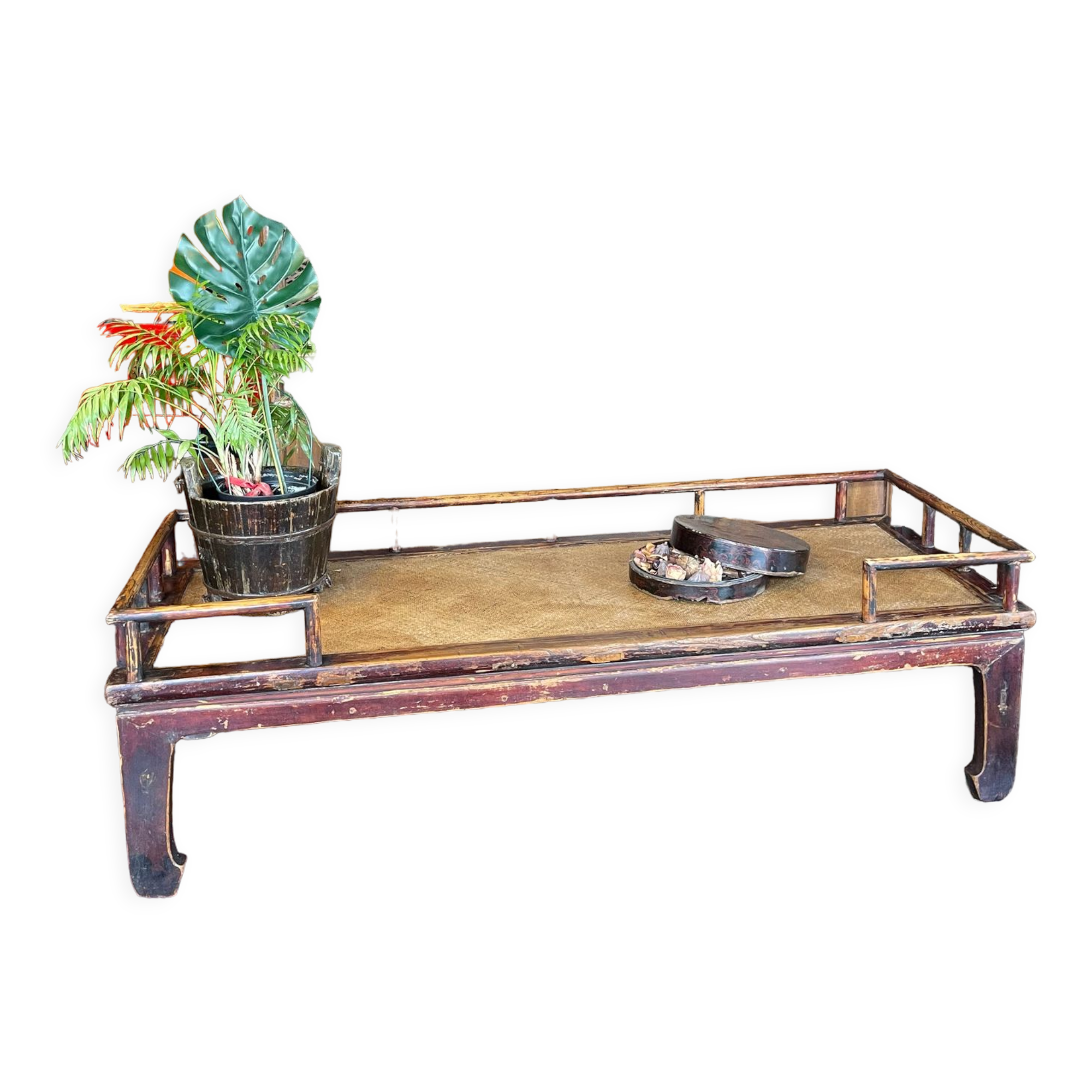 Antique daybed coffee table