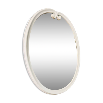 Vintage white ceramic mirror