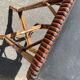 Sellette ancienne porte-plante en bois rotin et osier