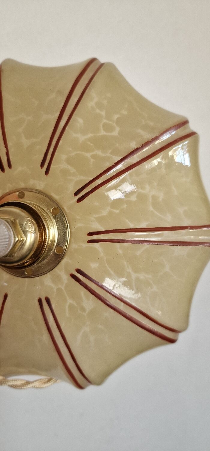 Clichy art deco glass walking lamp