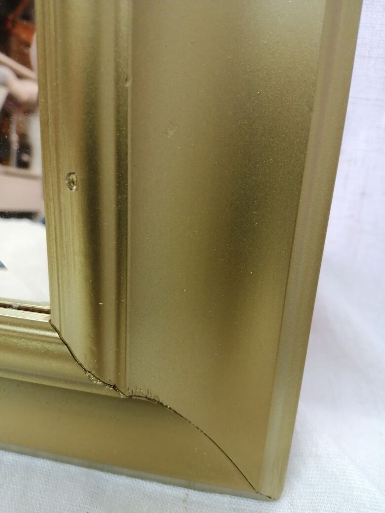 Bevelled mirror frame gilded wood 43x53cm