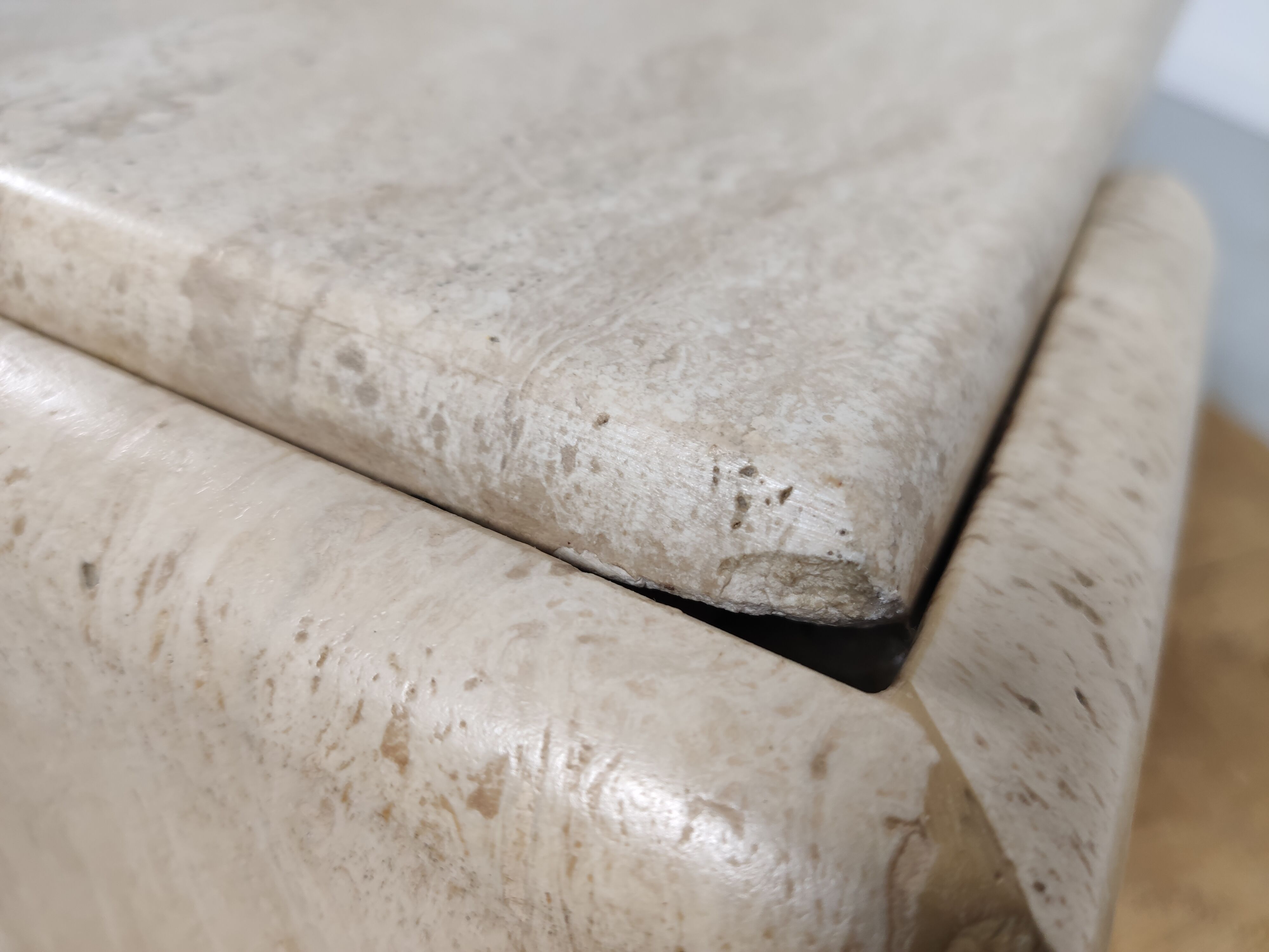 80s travertine coffee table