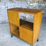 Mid-Century Vintage Storage Cabinet on Metal Legs