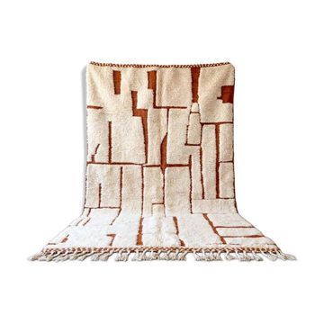 Tapis en laine naturelle tissé main traditionnelle taille 1,5/2,5 m
