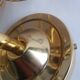 Pair of vintage brass wall sconces with glass shades