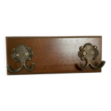 Wooden coat rack with two hooks