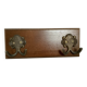 Wooden coat rack with two hooks
