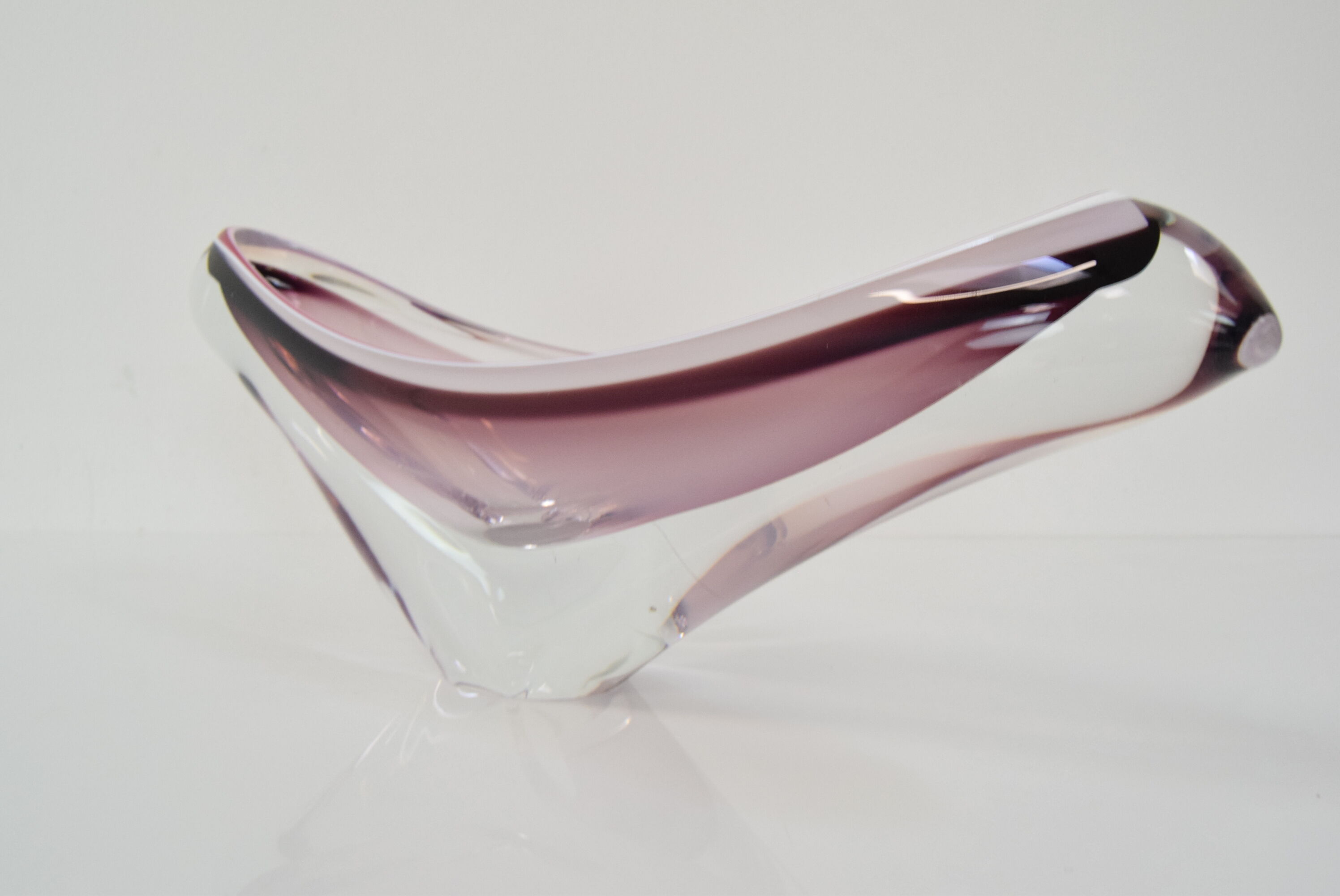 Mid-century Glass Bowl,designed Josef Hospodka for Chribska,1960's.