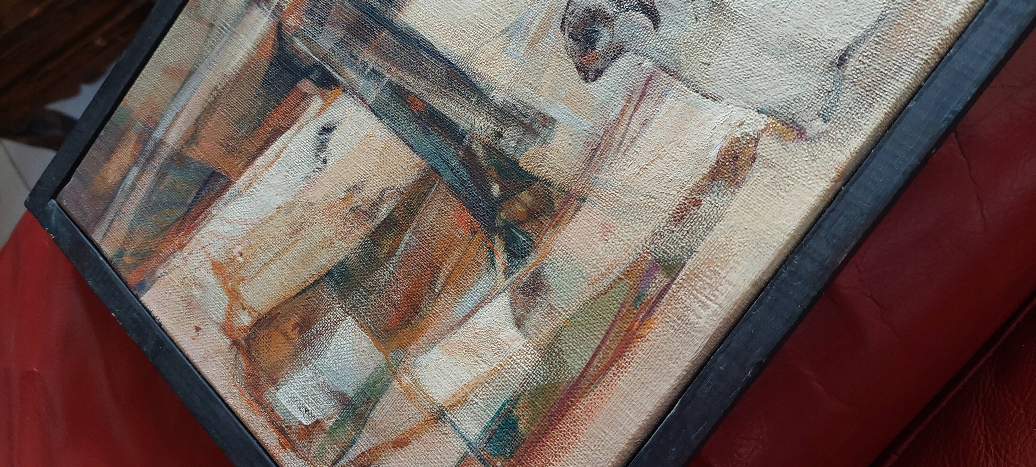 Painting on canvas by Jeanne-Marie VÉRON