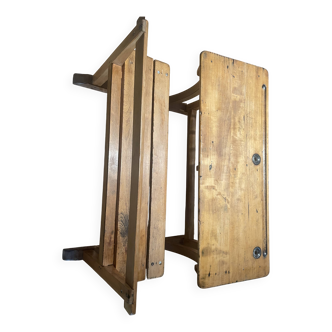 Delagrave double wooden school desk
