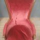 Directoire period bergère in red velvet.