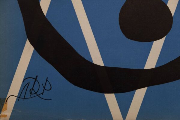Jean arp : l'horloge abstraite - lithographie originale