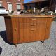 Scandinavian corner unit in teak from the 1960s.