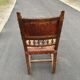 5 chaises Henri II en bois massif et cuir néo renaissance XIXème siècle