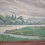 Signed oil-landscape