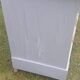Antique 4-drawer chest of drawers, Gustave grey, 3 dark grey marble
