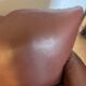 Vintage club chair in faux leather