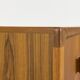 Low Teak Sideboard with Tambour Doors from CFC Silkeborg, 1970s
