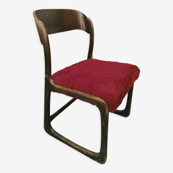 Baumann chair model sled seat red moumoute