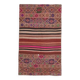 1970s Vintage Turkish Oushak Handmade Wool Cotton Pink Runner Rug 103x171