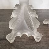 Pair of antique candlesticks Val Saint Lambert - Griffin model