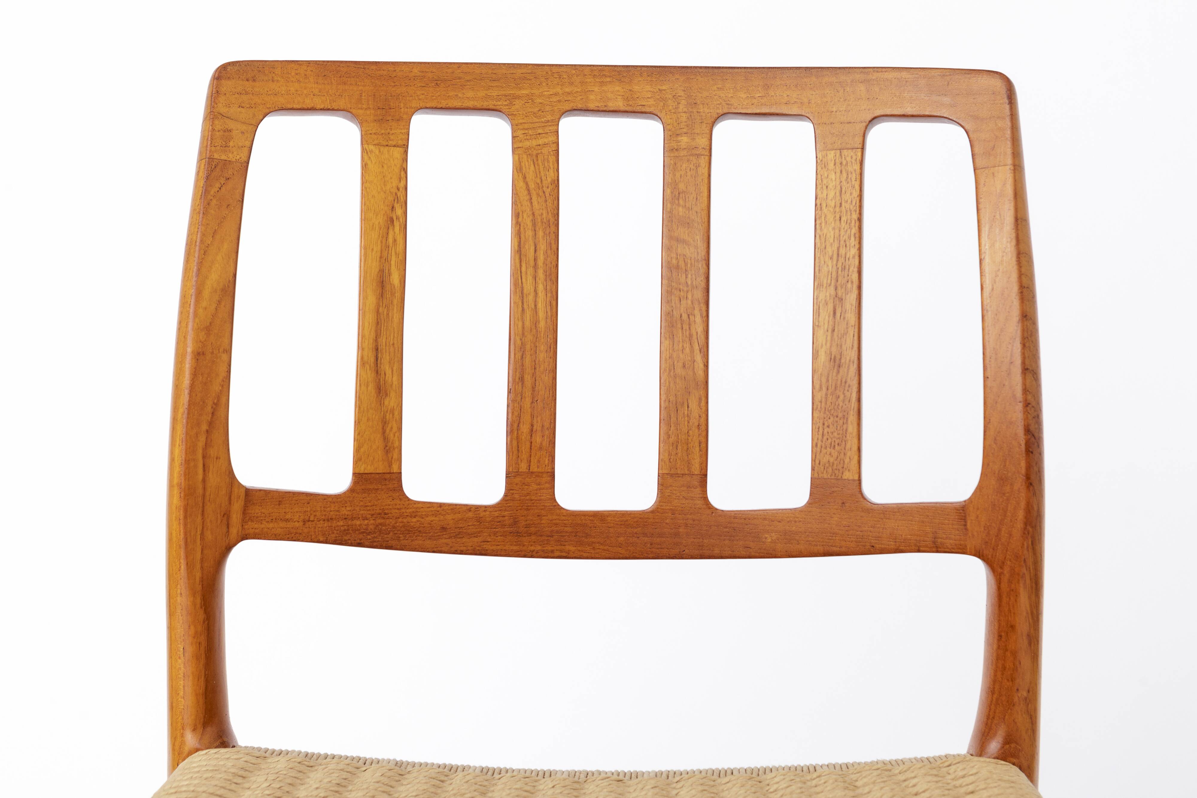 6 Niels Otto Møller Model 83 Chairs – Danish Teak Dining Chairs, 1970s