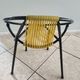Children's armchair of the 50s in metal and scoubidou