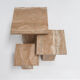 Set of mid century brown marble nesting tables