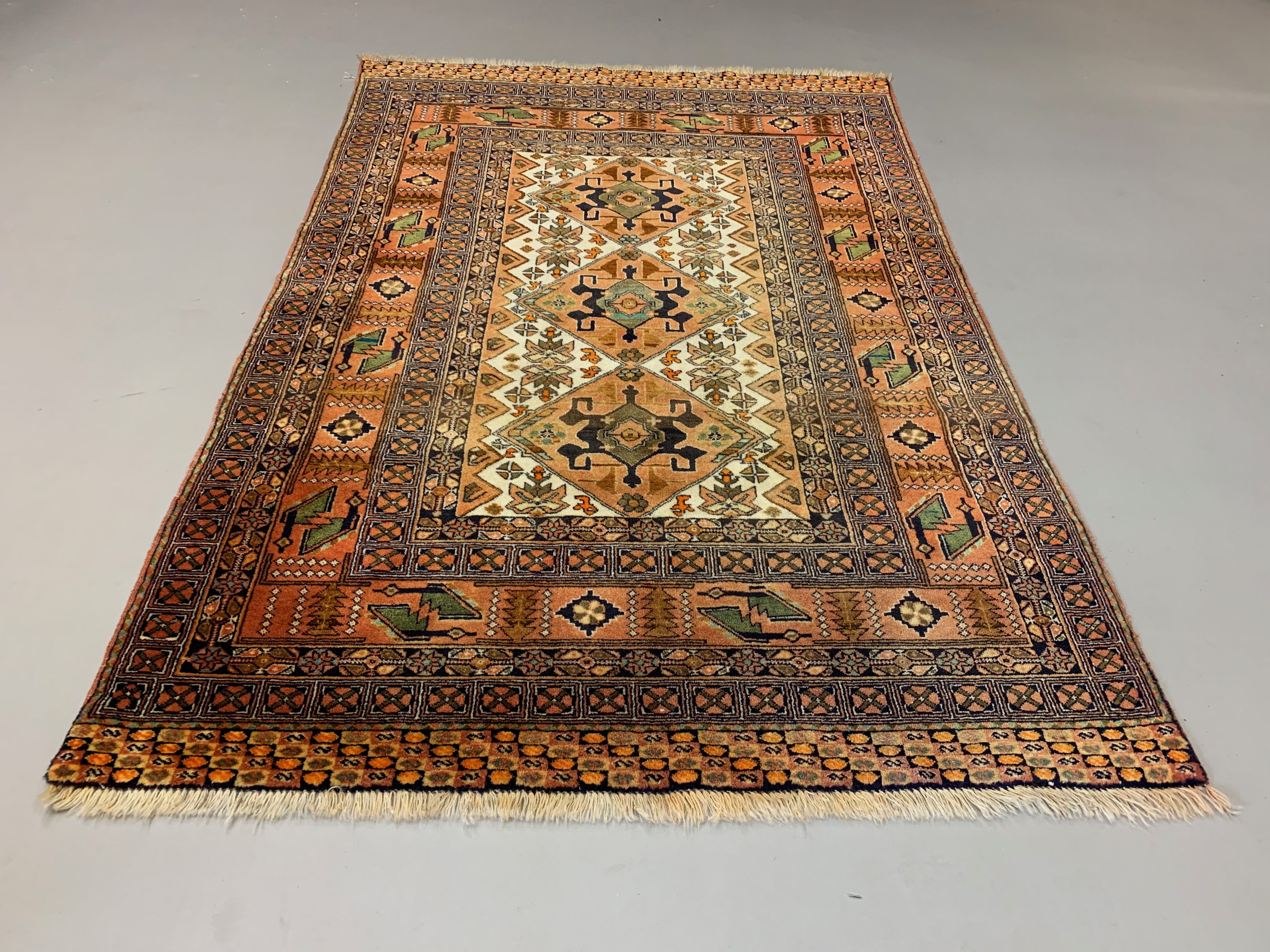 Vintage Afghan Ersari Khal Mohammadi Rug 185x122 cm Afghan Khan Rug