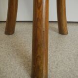 vintage wooden stool brutalist decor plant stand