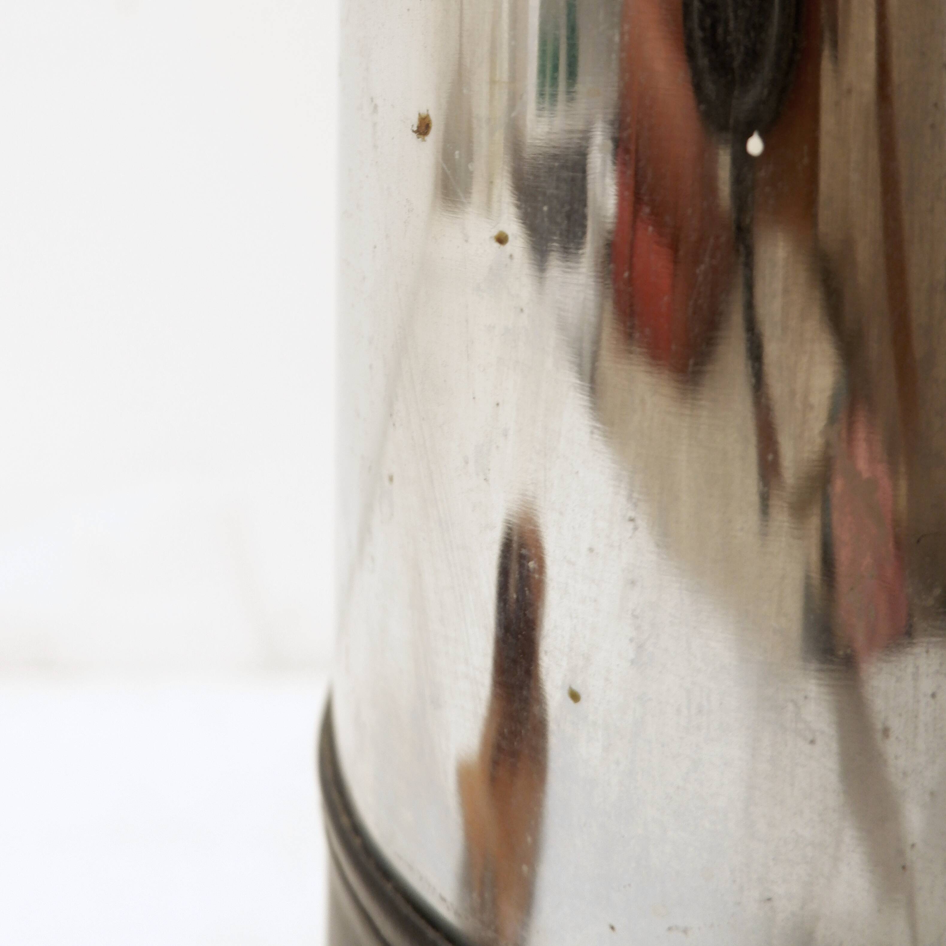 Steel and faux leather Cylinder Umbrella Stand - 1970s