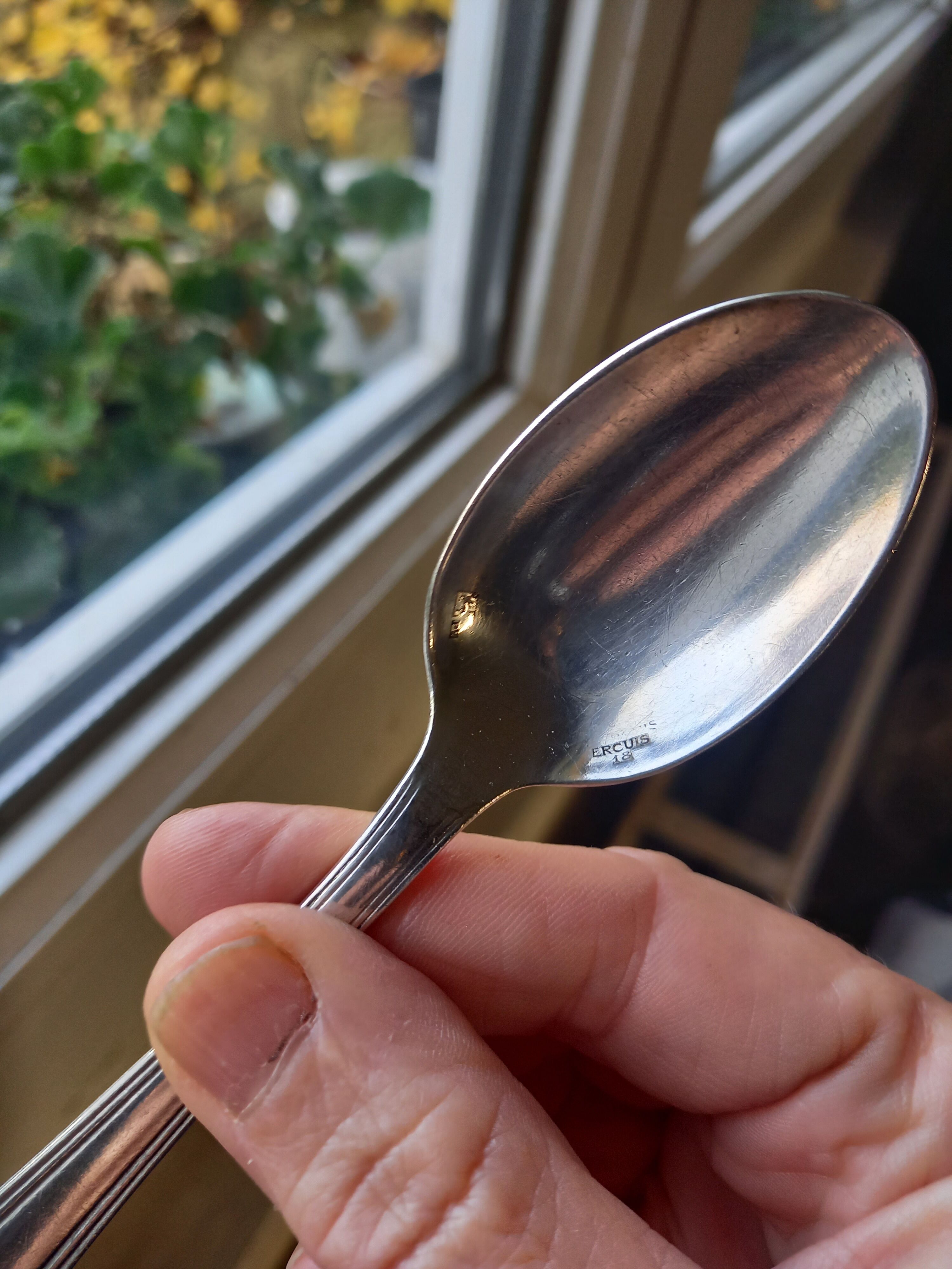 Lot 6 small spoons Ercuis silver metal