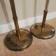 Pair of milked art deco metal lampposts