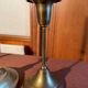 Trio of brass candlesticks