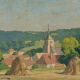 Oil on panel XXth Cassis Summer morning in Saint-Martin d'Ablois 1944