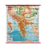 Carte géographique partie sud de l’Europe, 1912