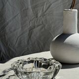 Cendrier en verre à décor géométrique