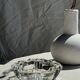 Classic geometric style glass ashtray